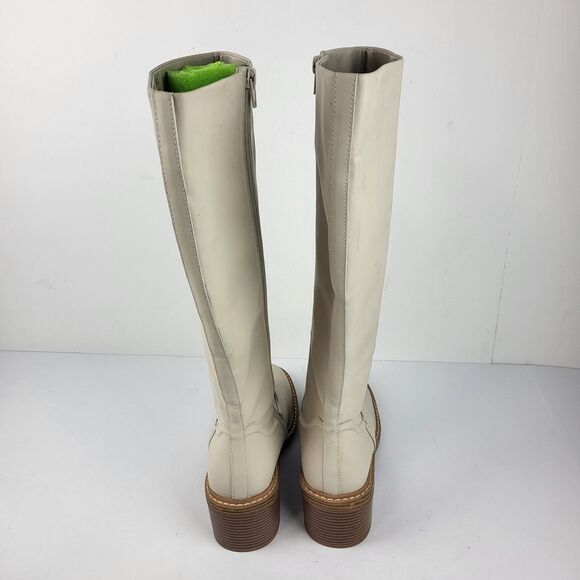 Steven by Steve Madden Calda Boots Faux Leather Off White Size 9M - Picture 13 of 16